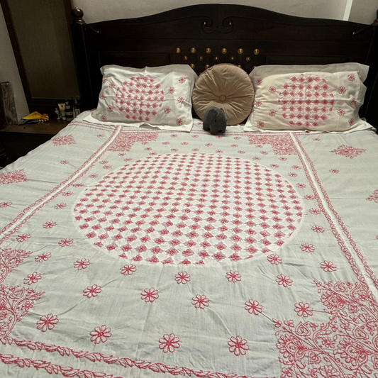 CHIKANKARI BEDSHEETS