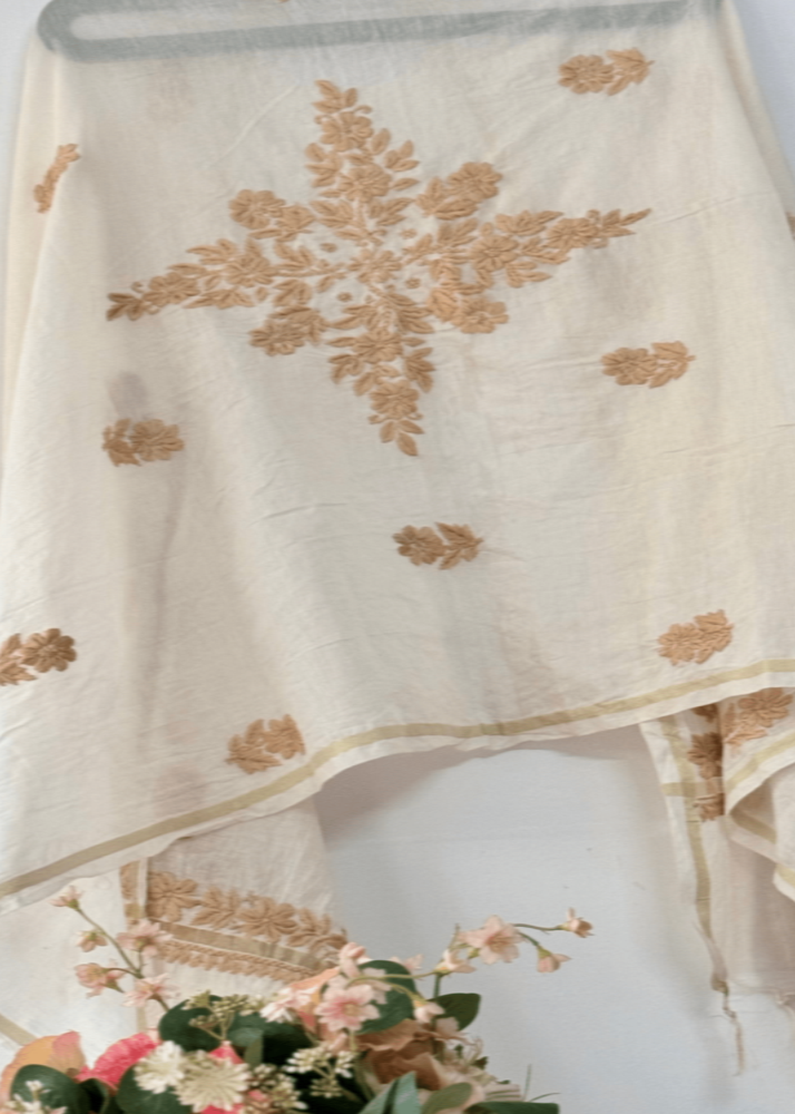 LUCKNOWI CHANDERI SILK DUPPATTA