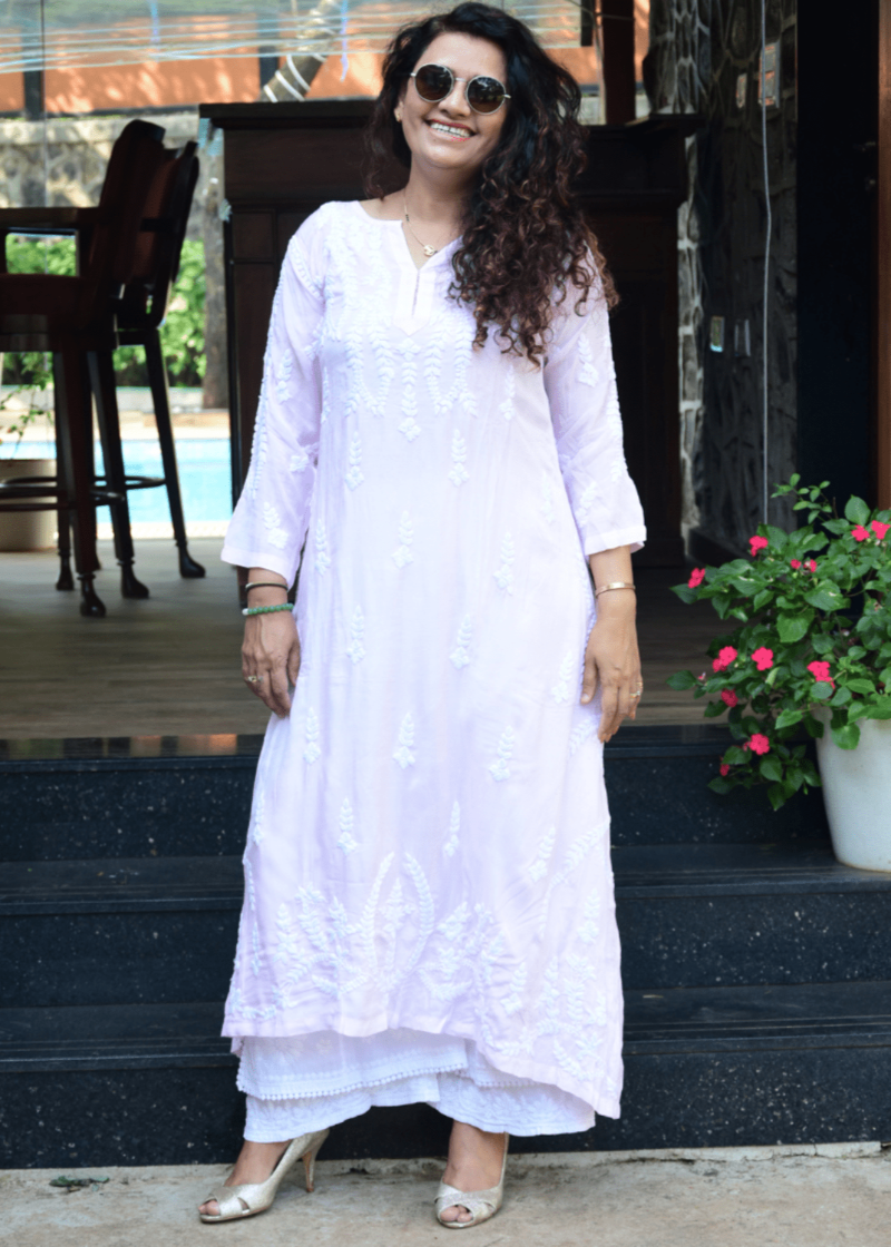 PINK "A" LINE MUSLIN DRES