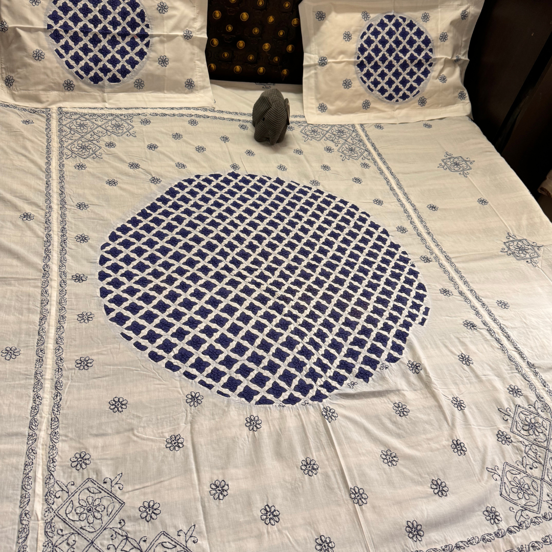 CHIKANKARI BEDSHEETS