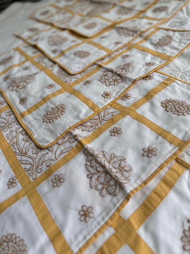 Elegant Chikankari Cushion Covers