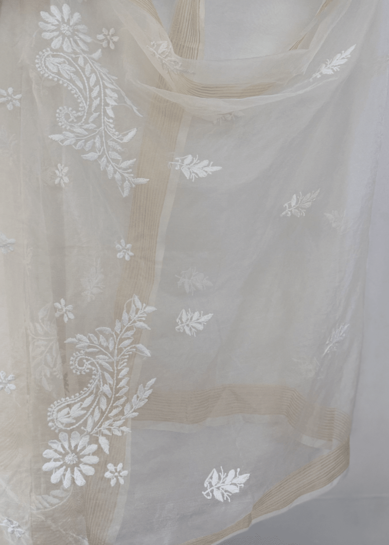 LUCKNOWI ORGANZA DUPPATTA